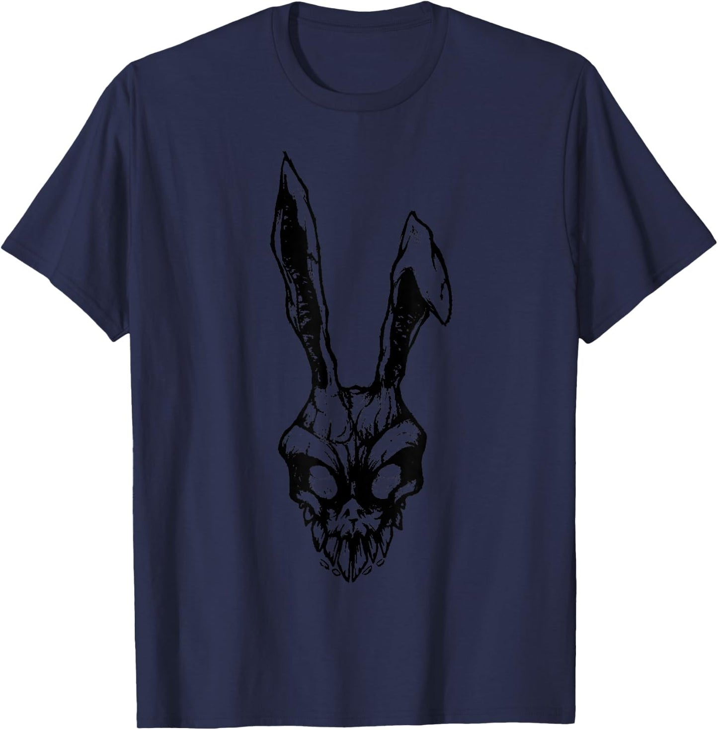 Scary Vintage Angry Rabbit Scull Halloween Party Costume T-Shirt - T-Shirt | Navy