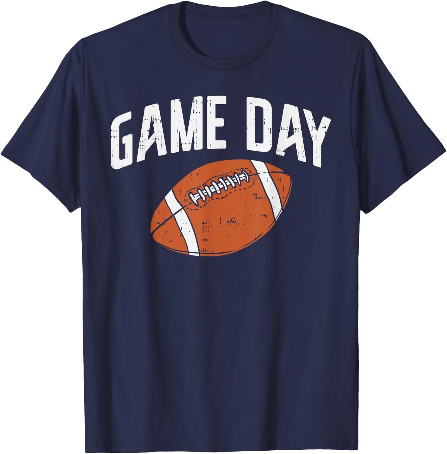 American Football Game Day Vintage Gridiron Sports Lover Fan T-Shirt - T-Shirt | Navy