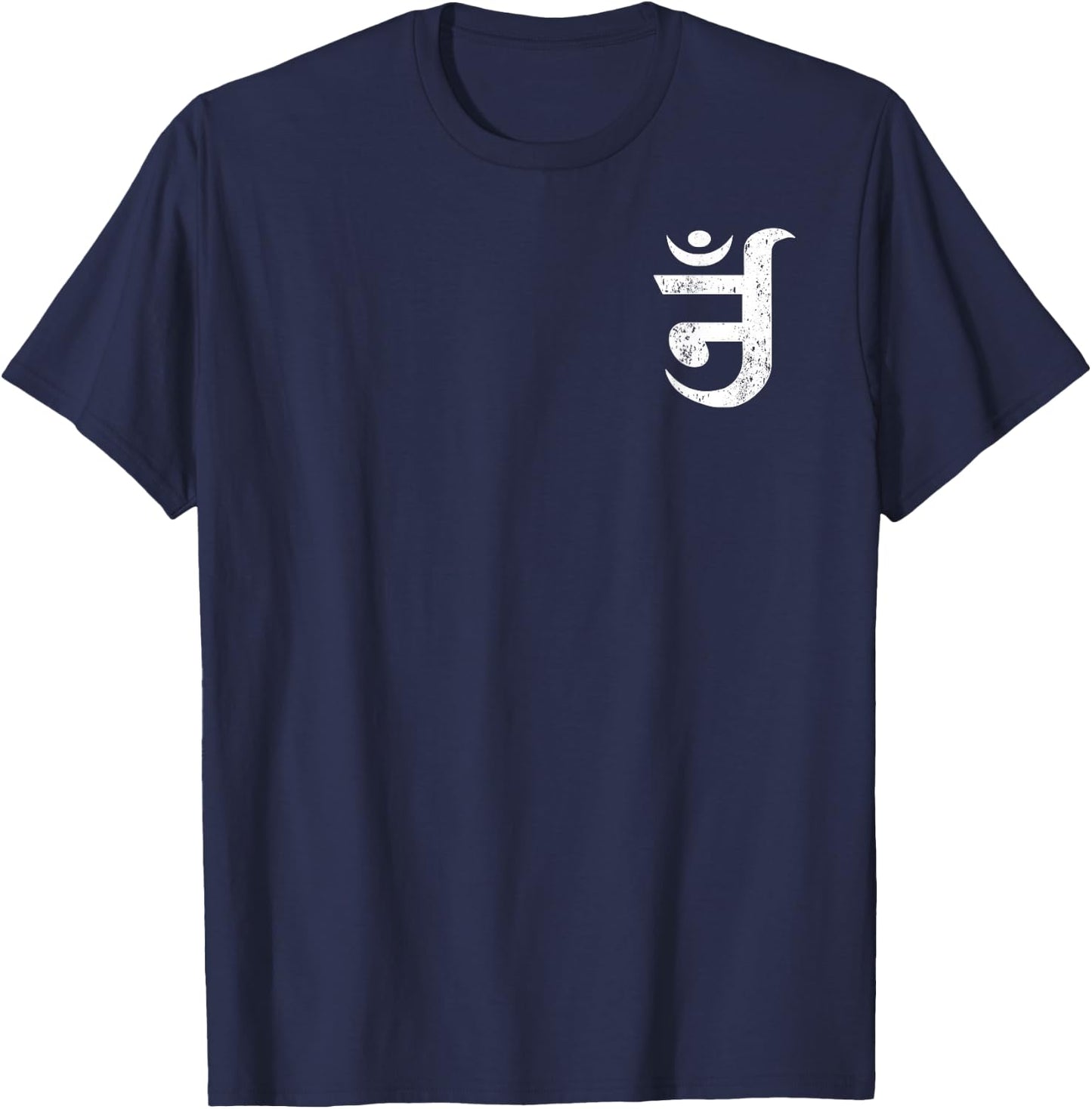 Jain OM Letter Symbol Jainism Dharma Mandala T-Shirt - T-Shirt | Navy