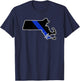 Massachusetts State Police Massachusetts Law Enforcement T-Shirt - T-Shirt | Navy