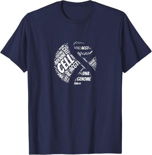 Double Helix DNA - Biology Science T-Shirt - T-Shirt | Navy