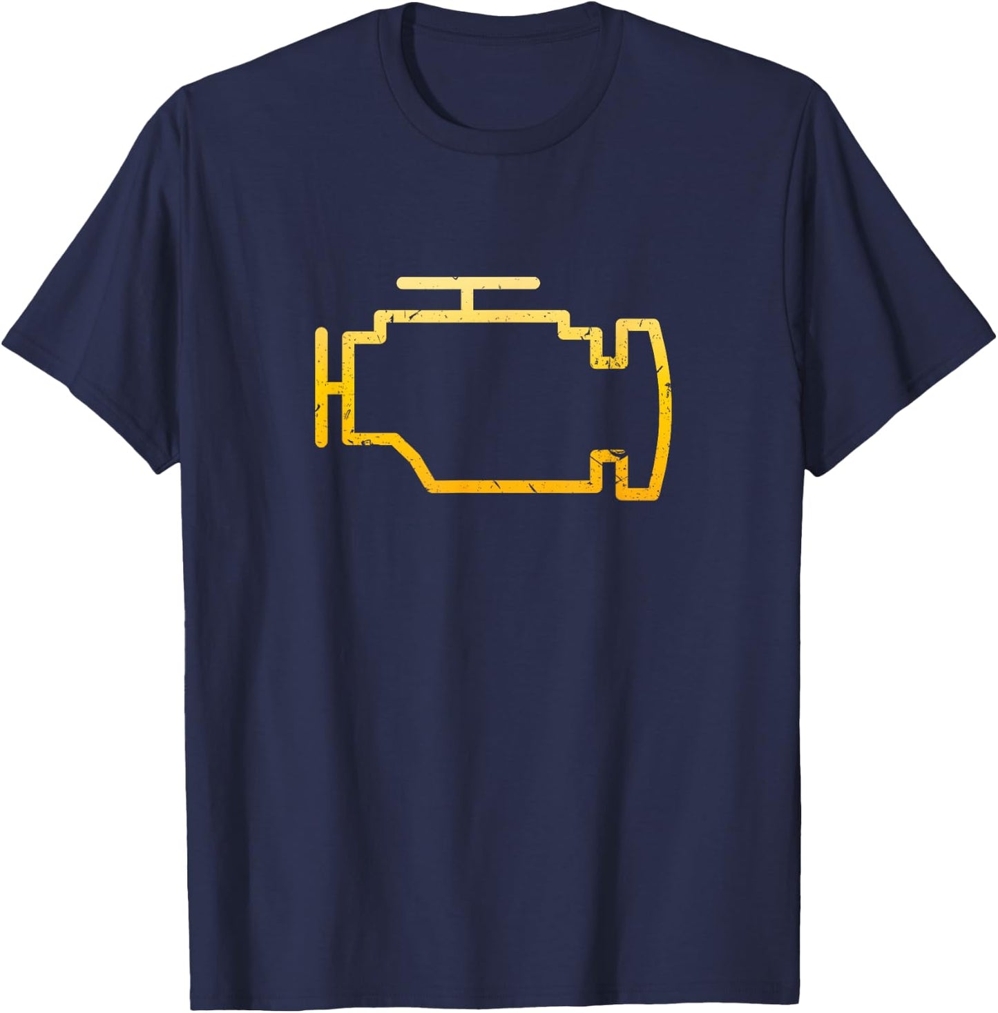 Check Engine Light Funny Mechanic Car T-Shirt - T-Shirt | Navy