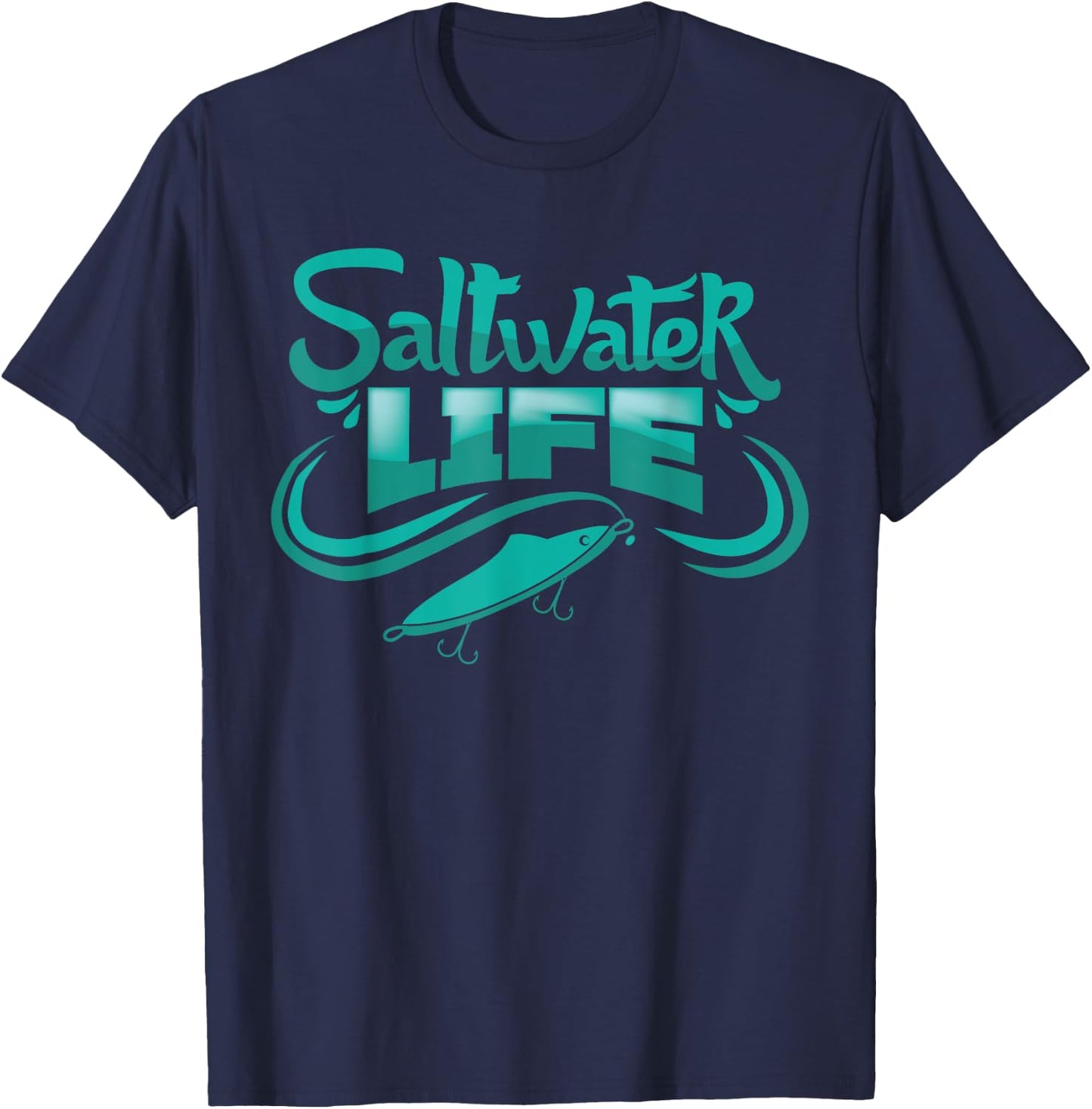 Classic Fishing Shirt For 2018 Saltwater Fisherman Gift T-Shirt - T-Shirt | Navy