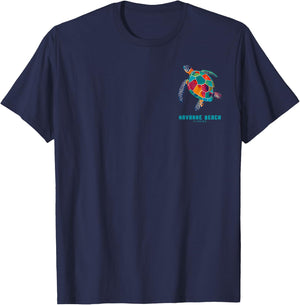 Navarre Beach Florida FL Vintage Retro Sea Turtle Souvenir T-Shirt - T-Shirt | Navy