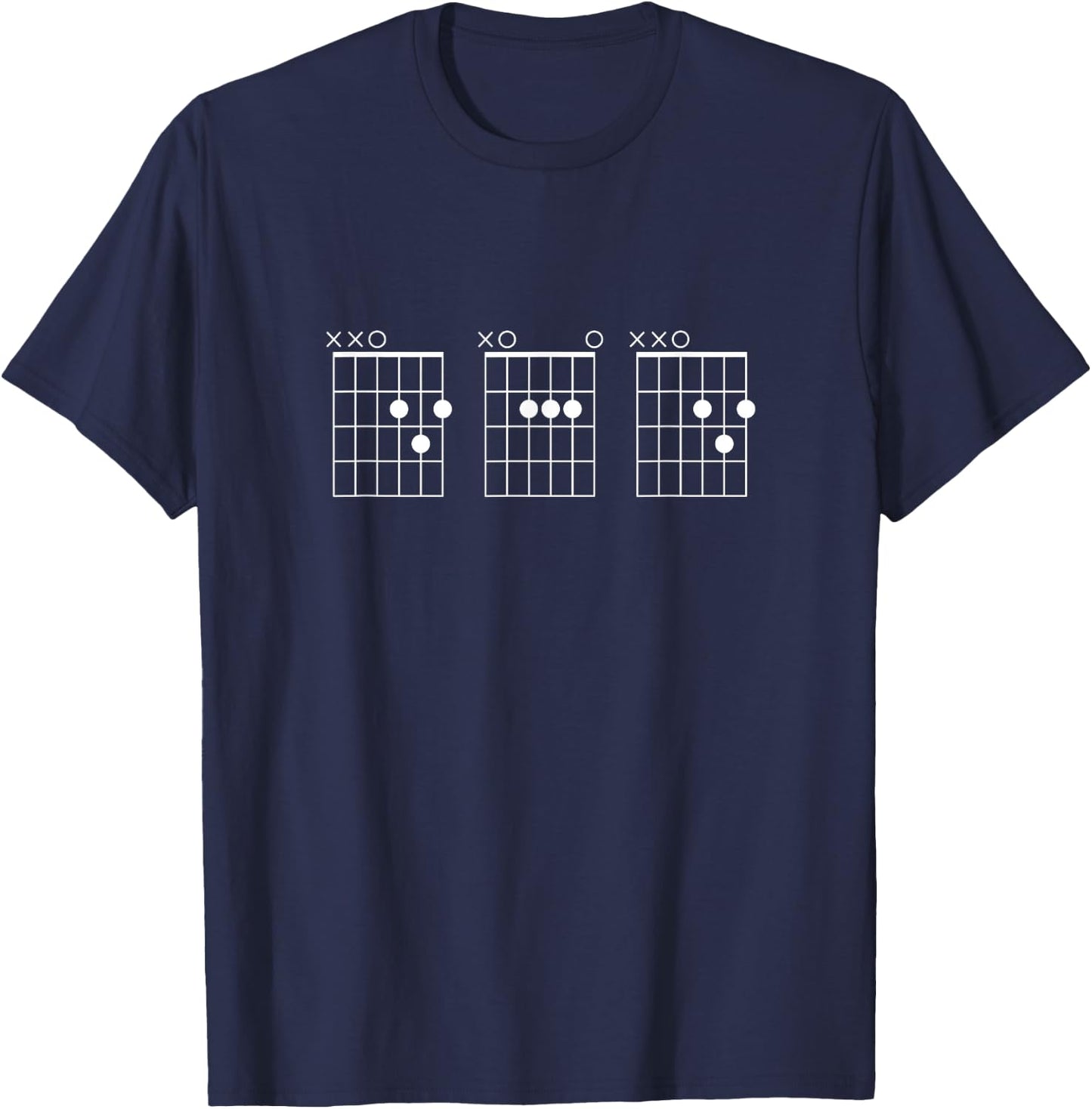 Guitarist Dad Fathers Day Shirt - DAD Guitar Chords T-Shirt - T-Shirt | Navy