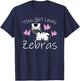This Girl Loves Zebras Cute Zebra Lover Quote Saying Graphic T-Shirt - T-Shirt | Navy
