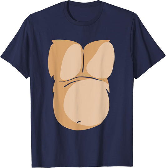 Funny Monkey Gorilla Hairy Chest Costume T Shirt T-Shirt - T-Shirt | Navy