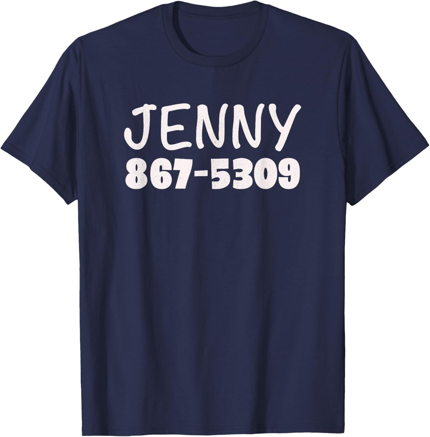 Jenny Phone Number 867-5309 Funny Rock Music T-Shirt - T-Shirt | Navy