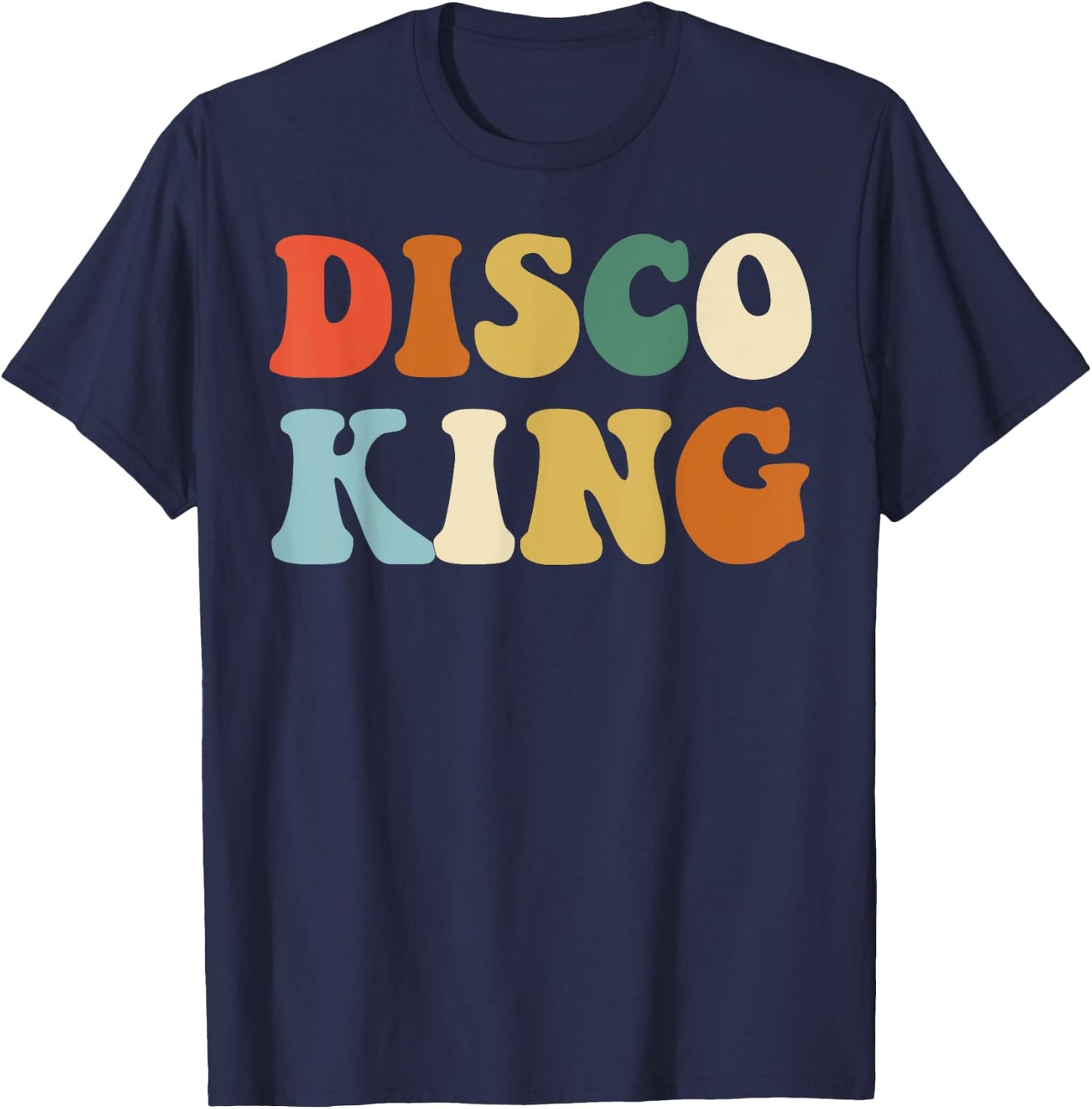 Disco King 1970s Disco Queen Matching Couple Shirts T-Shirt - T-Shirt | Navy