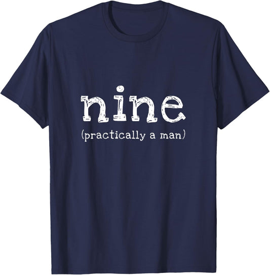 9th Birthday Boy Funny 9 Year Old Cute Party Gift T-Shirt - T-Shirt | Navy