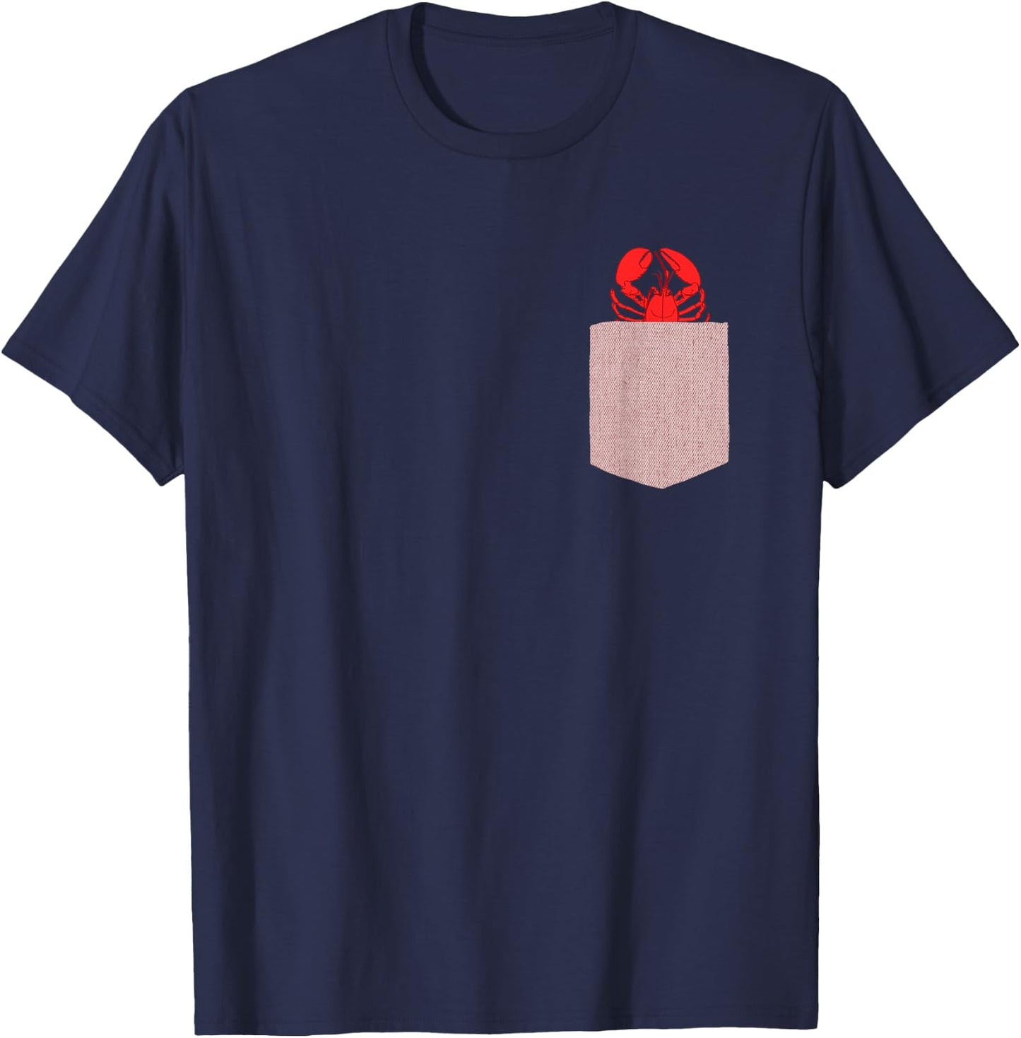 Lobster Design - Cute Pocket Animal Lobster T-Shirt - T-Shirt | Navy