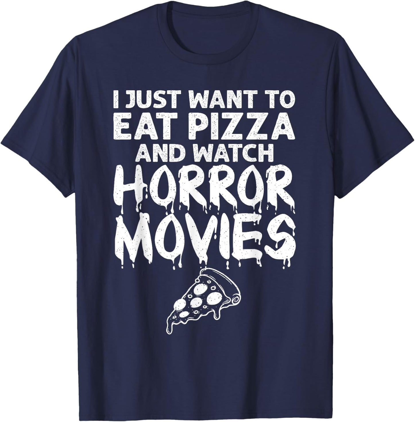 Funny Horror Movie Design Women Horror Movie Lover T-Shirt - T-Shirt | Navy