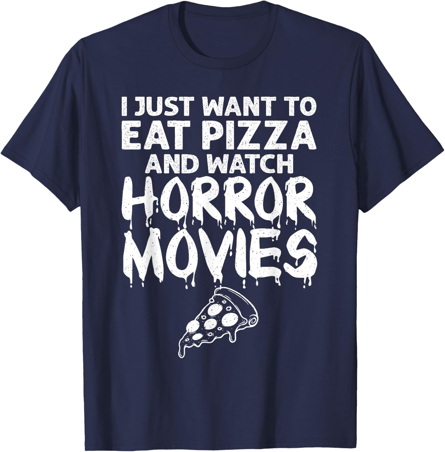 Funny Horror Movie Design Women Horror Movie Lover T-Shirt - T-Shirt | Navy