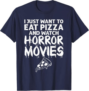Funny Horror Movie Design Women Horror Movie Lover T-Shirt - T-Shirt | Navy