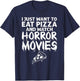 Funny Horror Movie Design Women Horror Movie Lover T-Shirt - T-Shirt | Navy