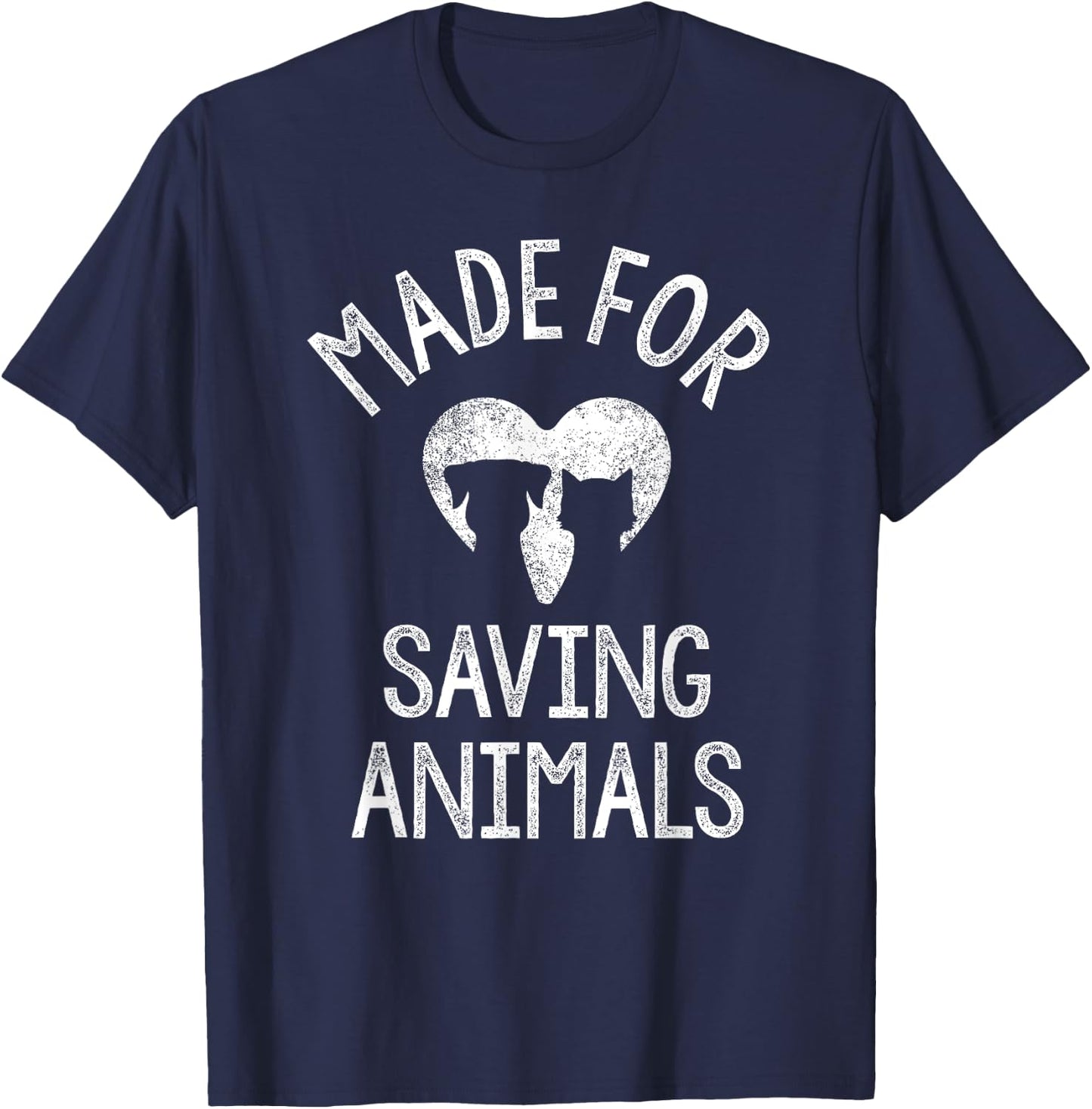 Made For Saving Animals Vet Student Vet Tech Veterinarian T-Shirt - T-Shirt | Navy