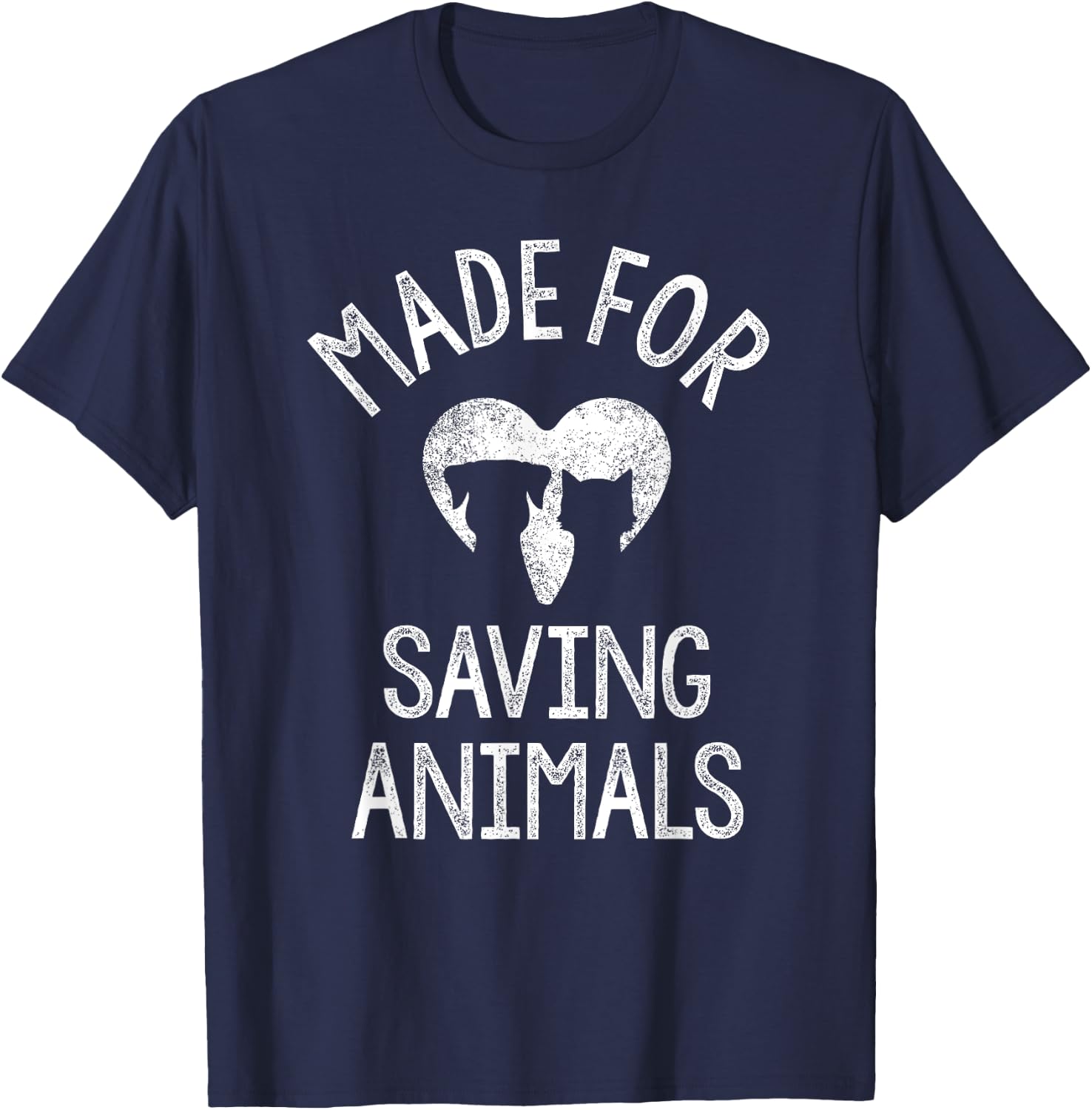 Made For Saving Animals Vet Student Vet Tech Veterinarian T-Shirt - T-Shirt | Navy