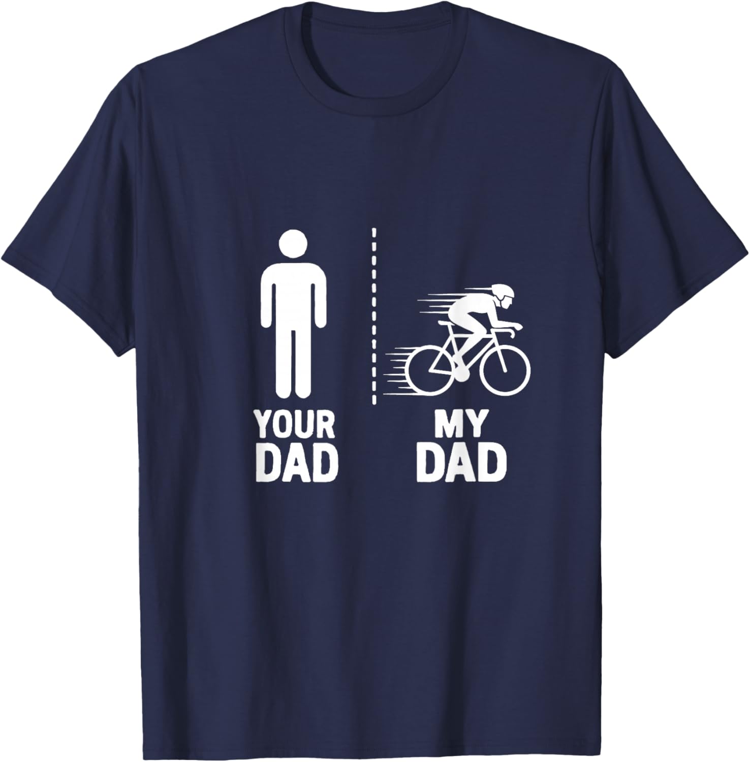 Triathlete Your My Cool Dad vs Yours Funny Humor T-Shirt - T-Shirt | Navy