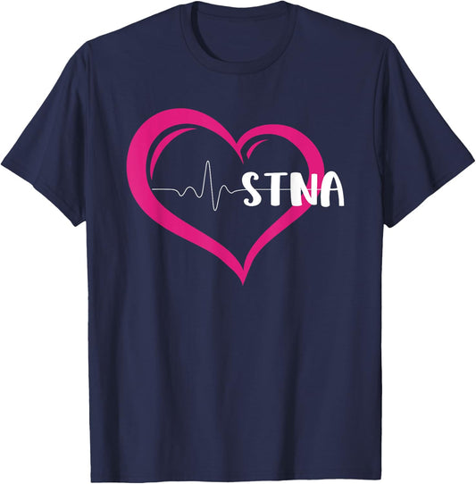 I Love Being An STNA State Tested Nurse Aide Nursing T-Shirt - T-Shirt | Navy