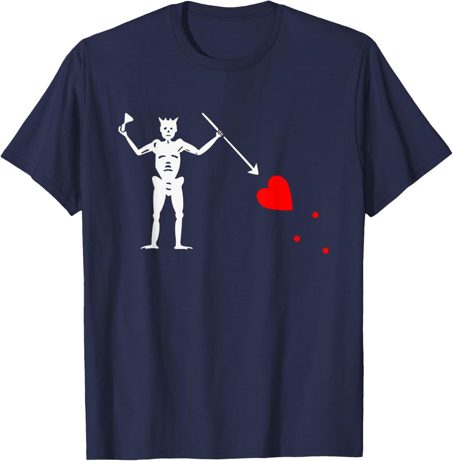 North Carolina Pirate Flag OBX Blackbeards Jolly Roger Shirt T-Shirt - T-Shirt | Navy