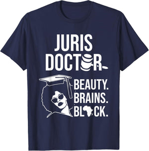 Juris Doctor of Jurisprudence Black Law School Graduation T-Shirt - T-Shirt | Navy
