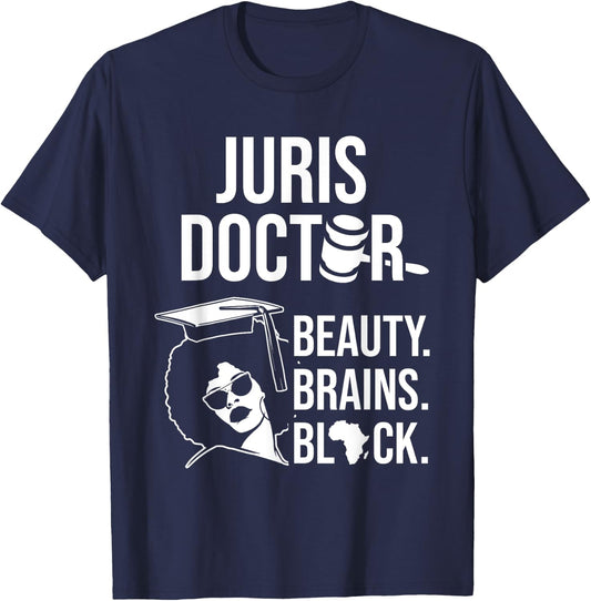 Juris Doctor of Jurisprudence Black Law School Graduation T-Shirt - T-Shirt | Navy