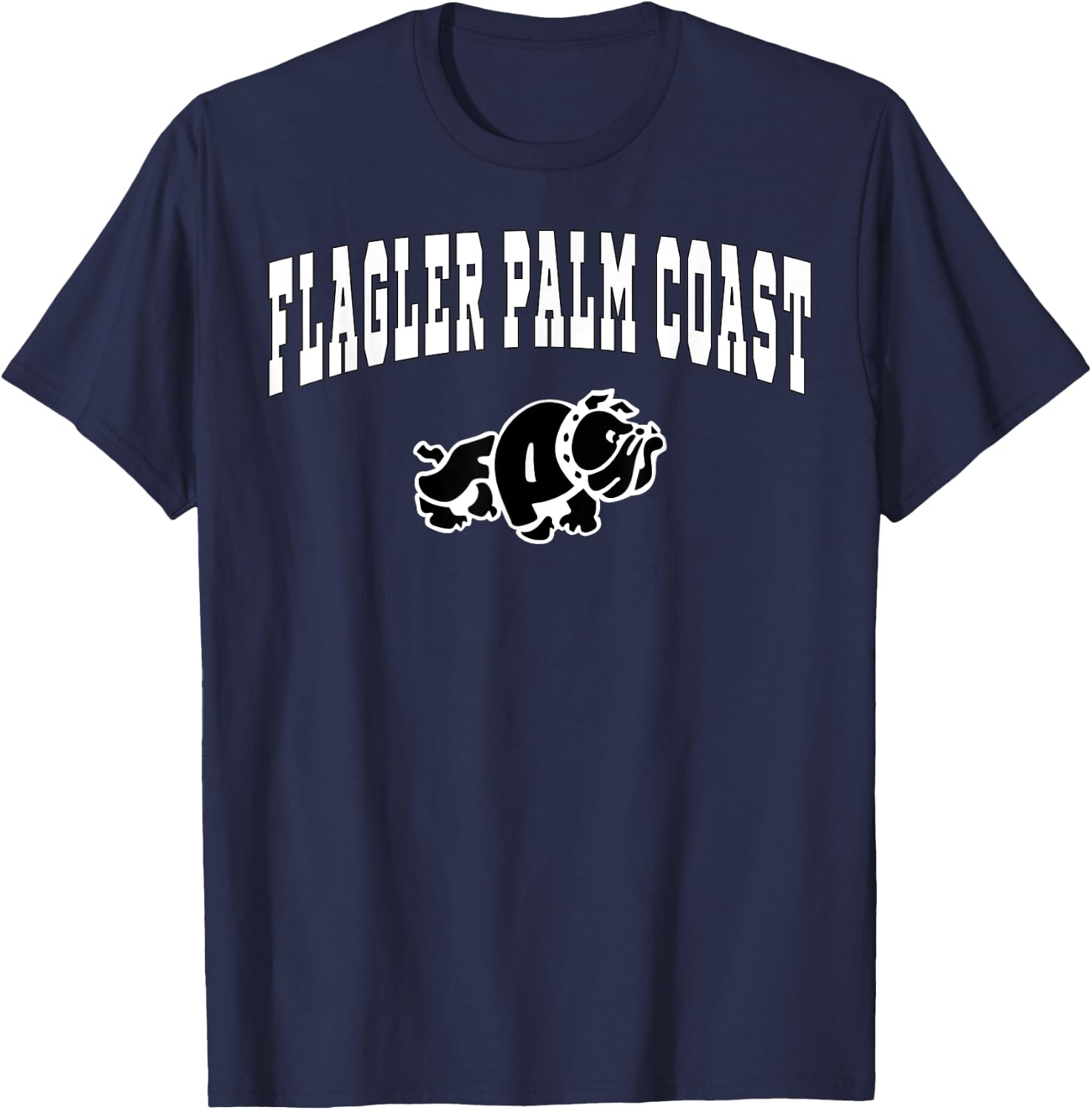 Flagler Palm Coast High School Bulldogs C2 T-Shirt - T-Shirt | Navy