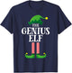 Genius Elf Matching Family Group Christmas Party T-Shirt - T-Shirt | Navy