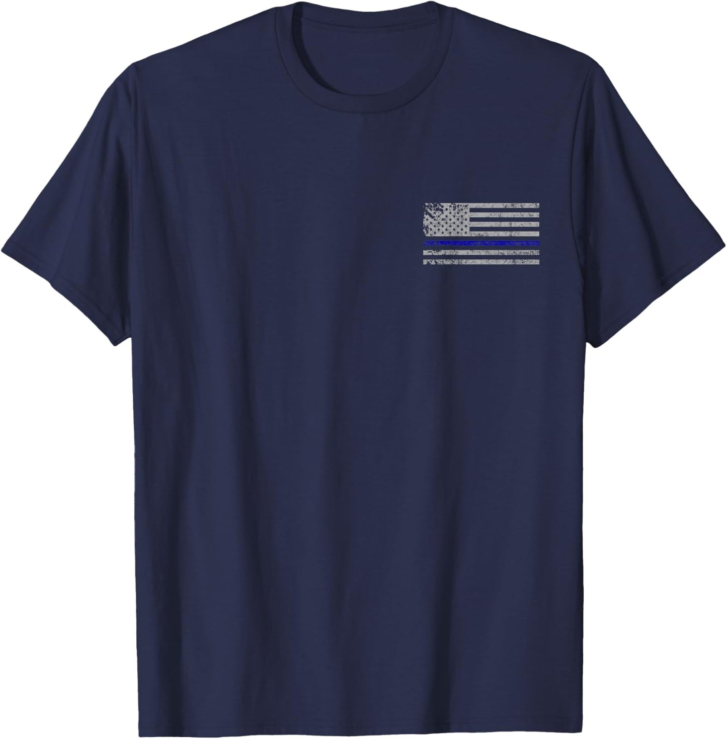 Thin Blue Line American Flag Police Support Women T-Shirt - T-Shirt | Navy