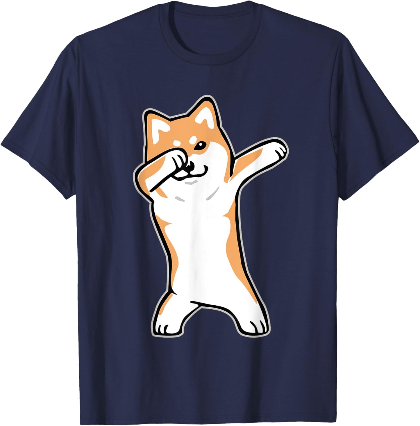 Dog Meme shirt DABBING SHIBA INU DOGE T-Shirt - T-Shirt | Navy