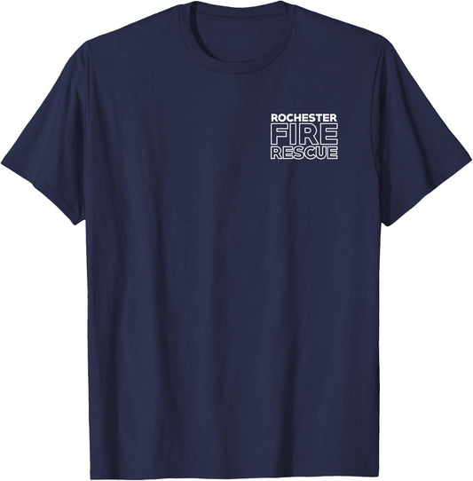 City of Rochester Fire Rescue New York Firefighter T-Shirt - T-Shirt | Navy
