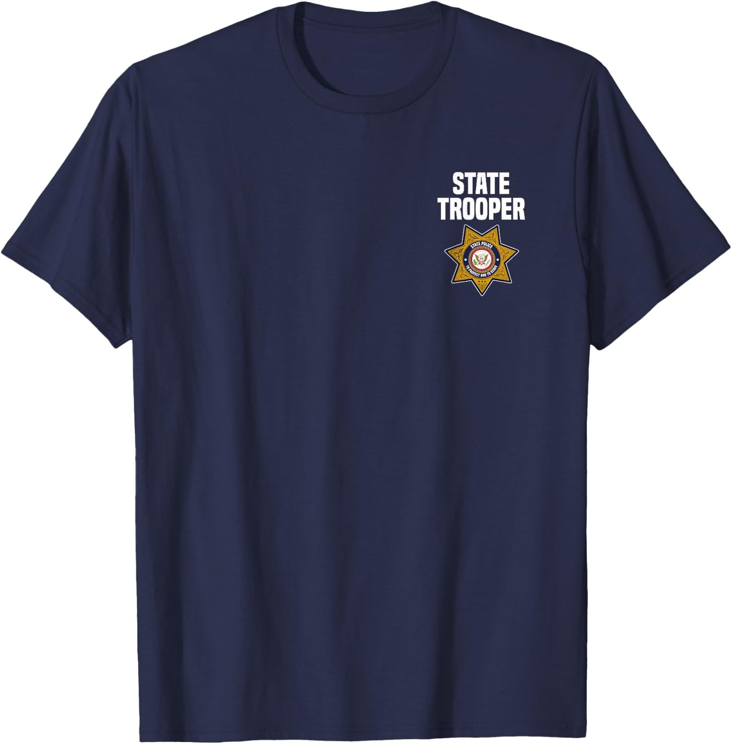 State Trooper Highway Patrol Police Officer Uniform T-Shirt - T-Shirt | Navy