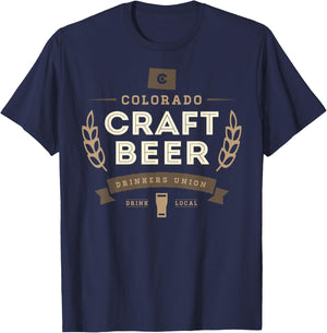 Drink Local Colorado Craft Beer Shirt IPA Gift - CO T-Shirt - T-Shirt | Navy