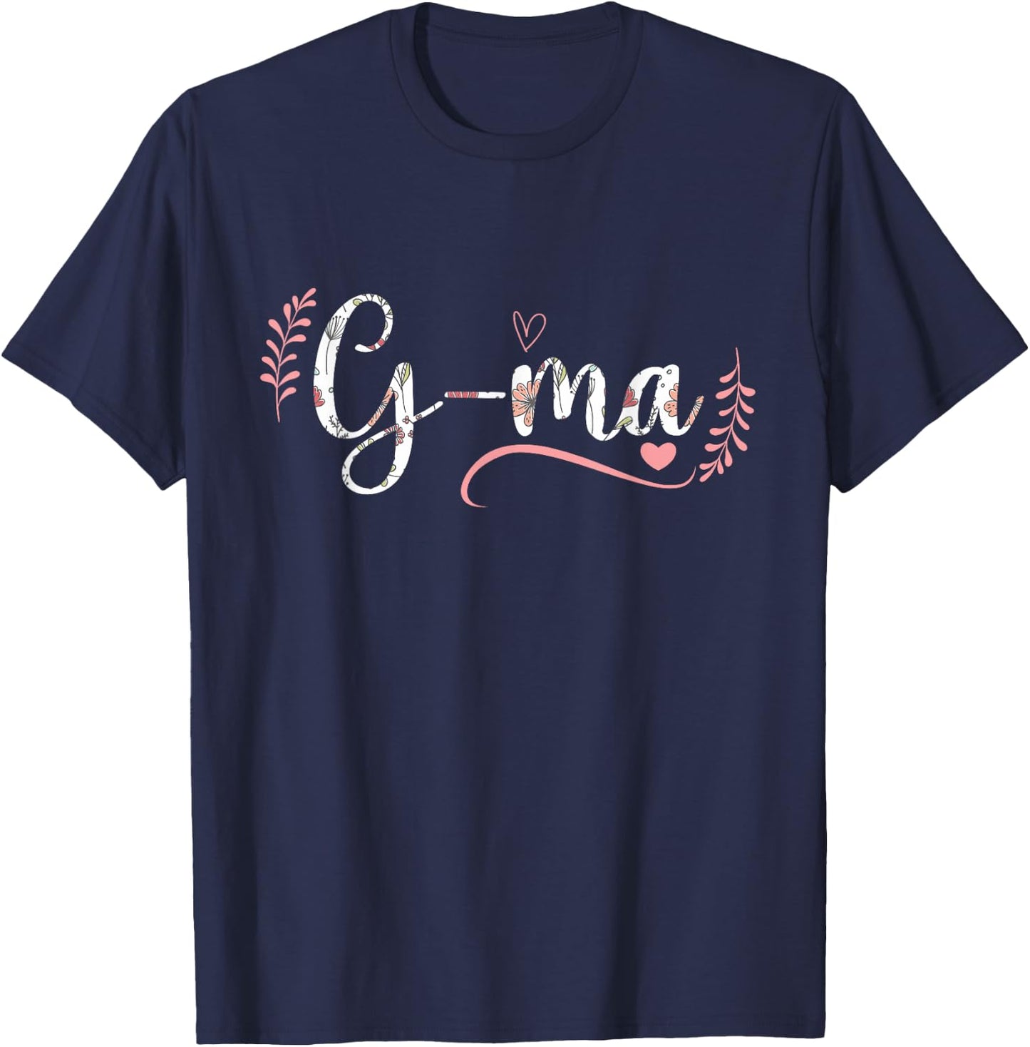 G-Ma Floral Grandma Christmas Mother's Day Grandparents T-Shirt - T-Shirt | Navy