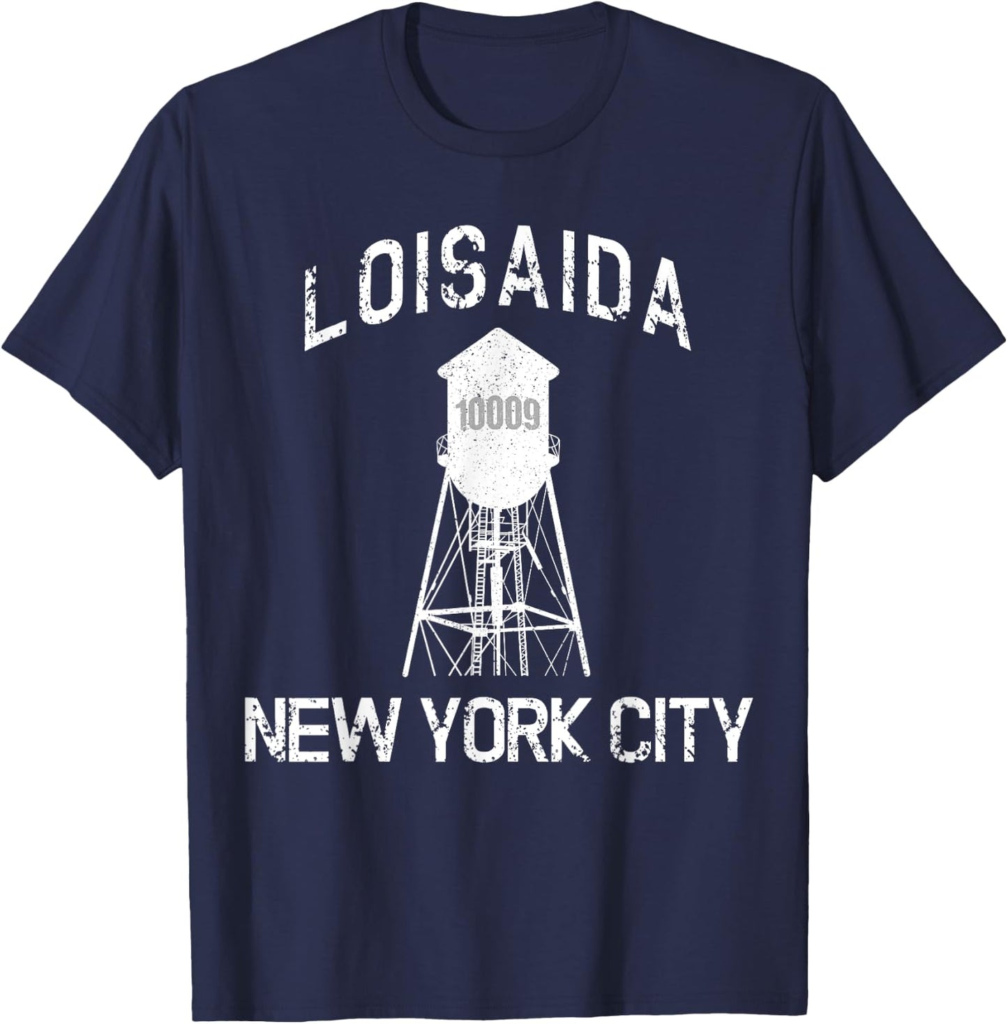 Loisaida New York City 10009 NYC Alphabet City Water Tower T-Shirt - T-Shirt | Navy