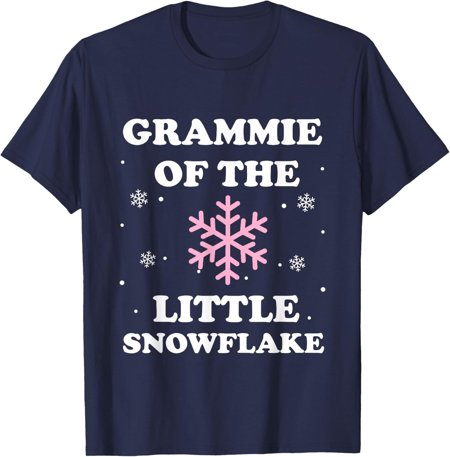 Grammie of the Little Snowflake Christmas Baby Shower Girl T-Shirt - T-Shirt | Navy