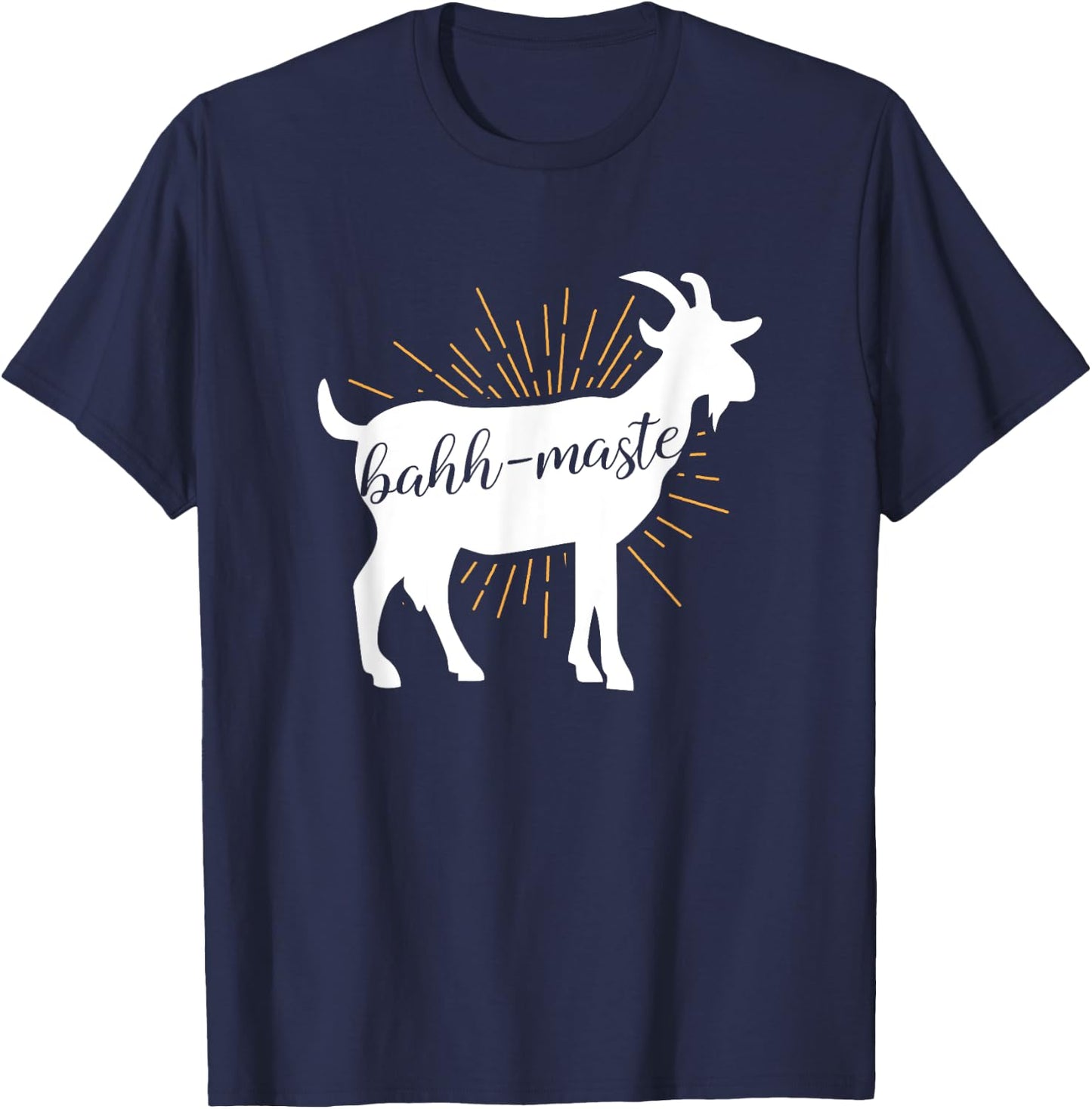 Bahh-Maste Goat Yoga Namaste Pun Shirt Gift Men and Women T-Shirt - T-Shirt | Navy
