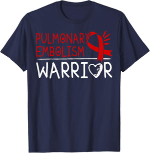 Red Ribbon Gift Pulmonary Embolism Patients T-Shirt - T-Shirt | Navy