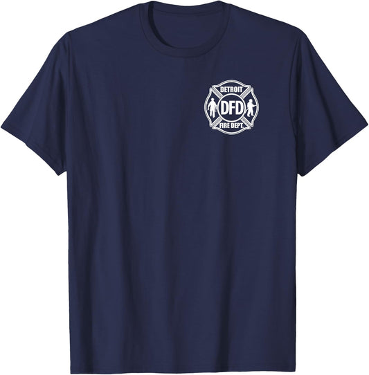 The Detroit Fire Shield by JaySinMyers T-Shirt - T-Shirt | Navy