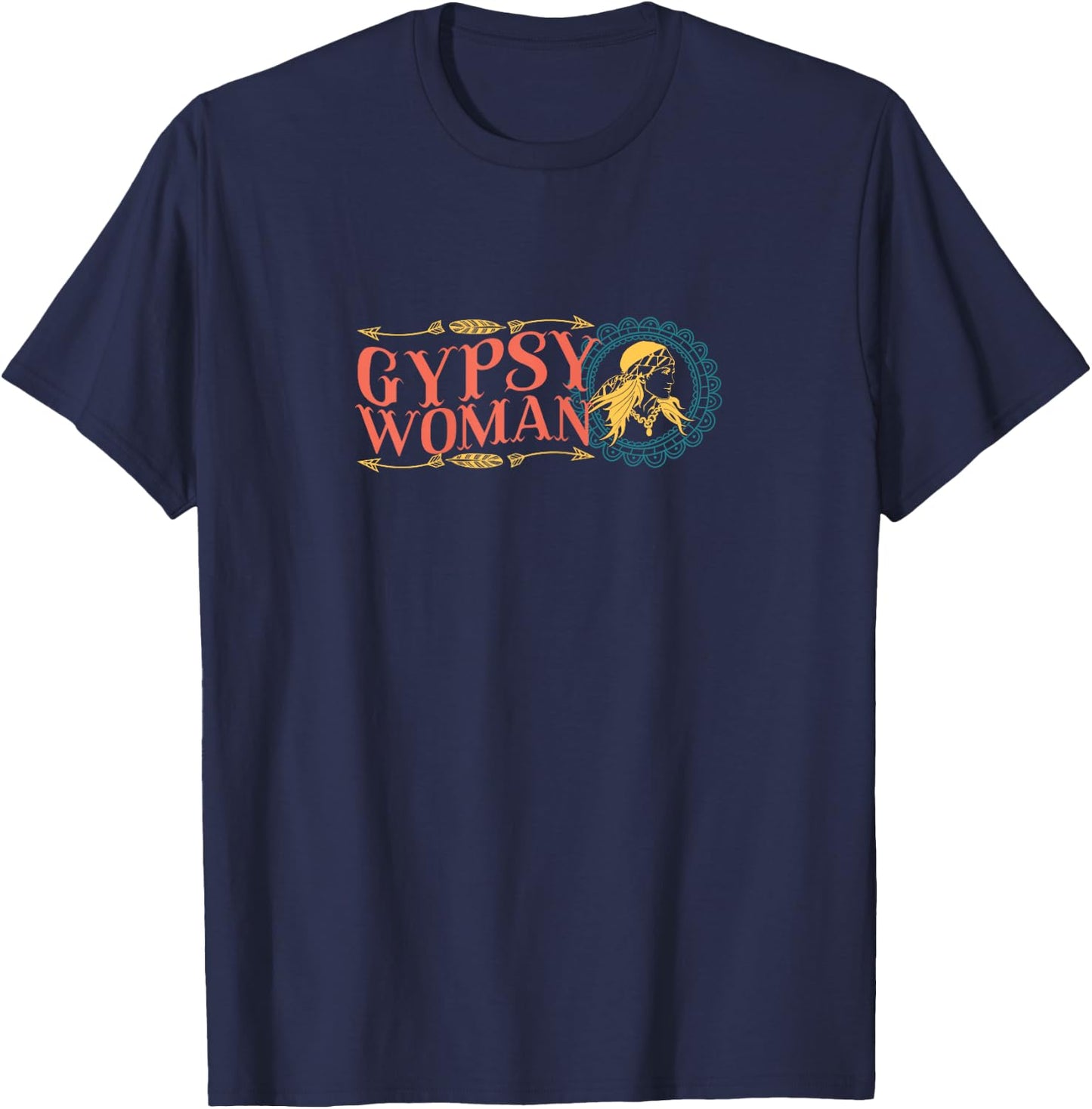Gypsy Woman Soul Wanderer Travel Yoga T-Shirt - T-Shirt | Navy