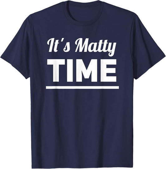 1975 Band Graphic | Matty Time Shirt T-Shirt - T-Shirt | Navy