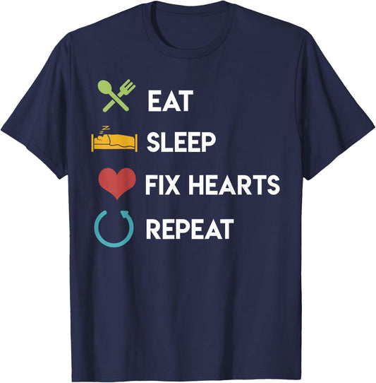 Cardiology Shirt Cardiologist Gifts Heart Doctor Med T-Shirt - T-Shirt | Navy