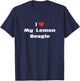 I Love My Lemon Beagle Shirt Dog Lovers Women Girls Kids T-Shirt - T-Shirt | Navy