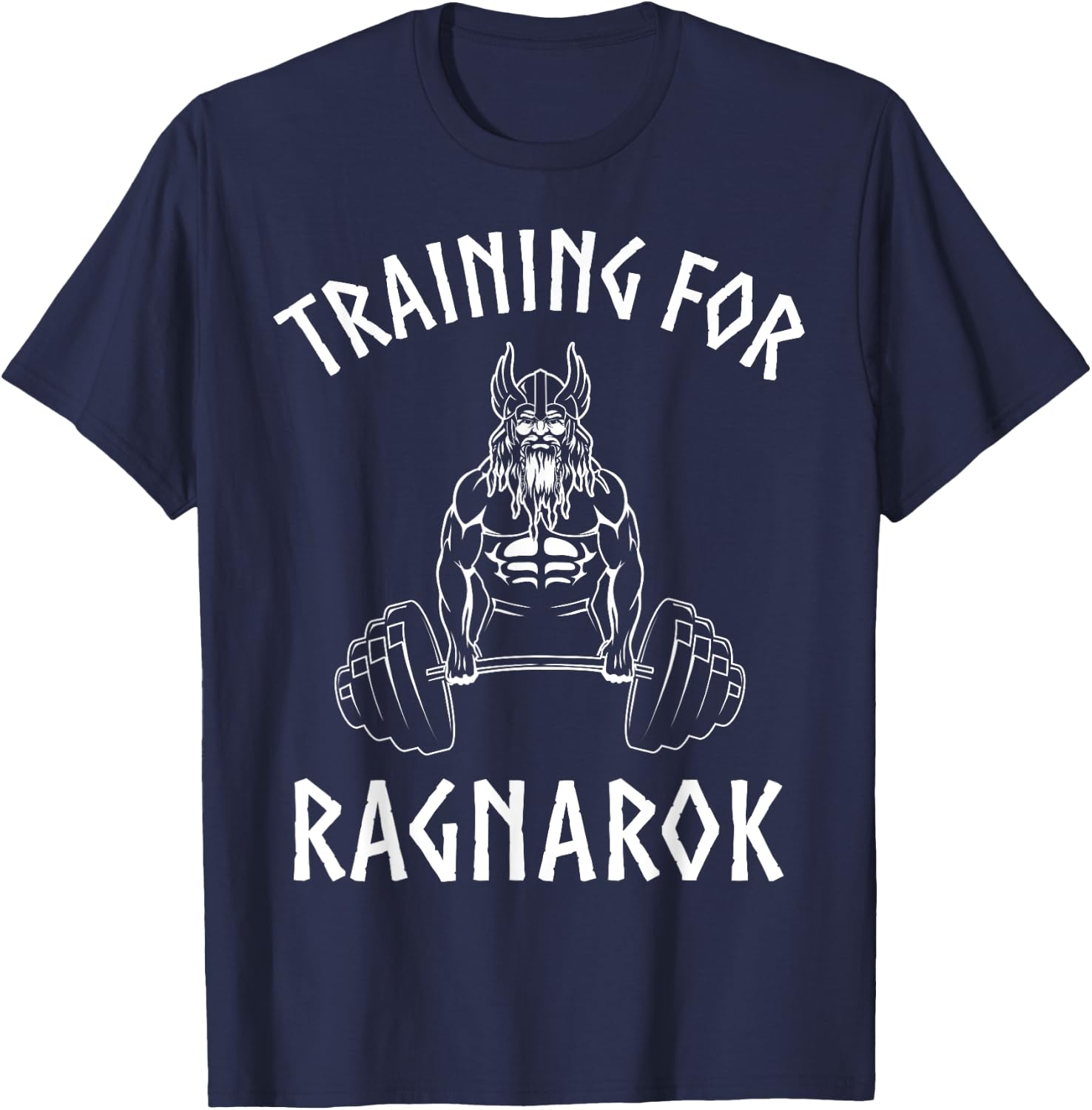 Viking Training For Ragnarok Shirt Norse Gym T-Shirt - T-Shirt | Navy