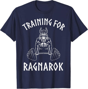 Viking Training For Ragnarok Shirt Norse Gym T-Shirt - T-Shirt | Navy