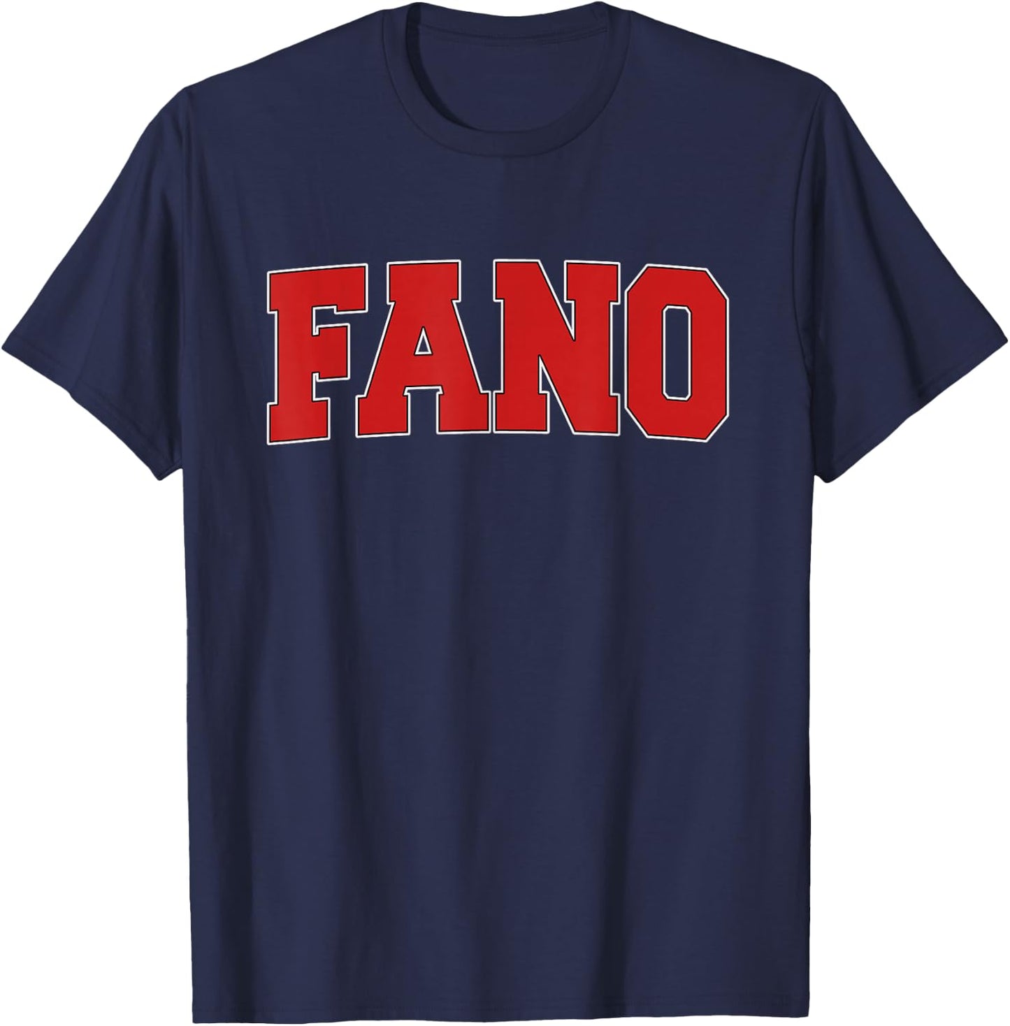 FANO ITALY Varsity Style Vintage Retro Italian Sports T-Shirt - T-Shirt | Navy