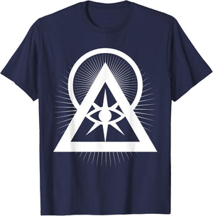 Illuminati All Seeing Eye Logo T-Shirt - T-Shirt | Navy