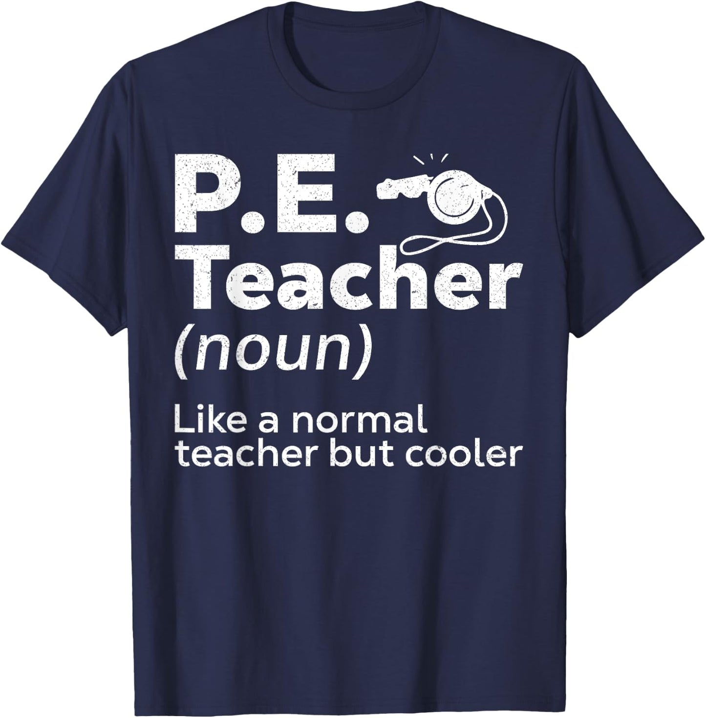 Cool PE Teacher Art Women Physical Education Teacher T-Shirt - T-Shirt | Navy