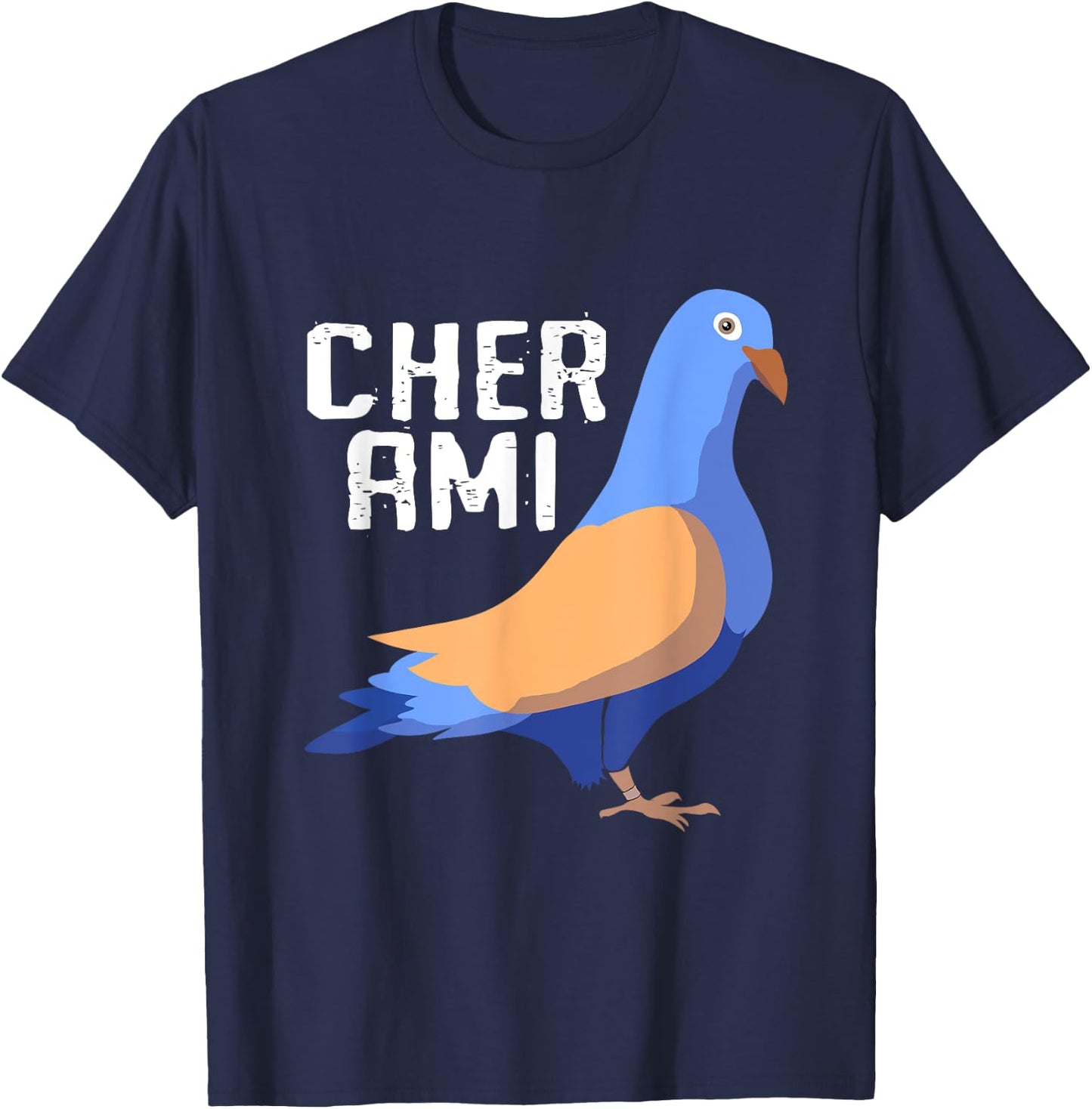 Cher Ami World War Hero Carrier Pigeon T-Shirt - T-Shirt | Navy