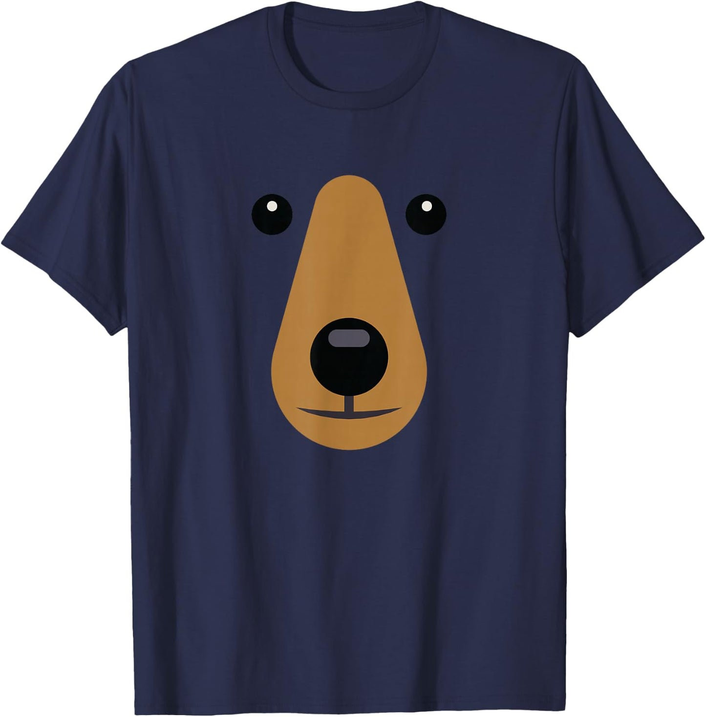 Bear Face Cute Easy Halloween Costume Kids Adults T-Shirt - T-Shirt | Navy